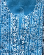 Georgette Chikankari Unstitched Suit  | Lucknow Chikankari Gurgaon