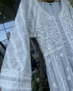 Chikankari Anarkali Kurta | Lucknow Chikankari Gurgaon