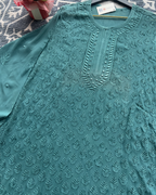 premium Bottle Green Chikankari Kurti | Timeless Elegance & Comfort
