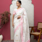 Kota Chanderi Saree with Chikankari & Pitta Work
