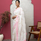 Kota Chanderi Saree with Chikankari & Pitta Work