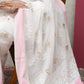Kota Chanderi Saree with Chikankari & Pitta Work
