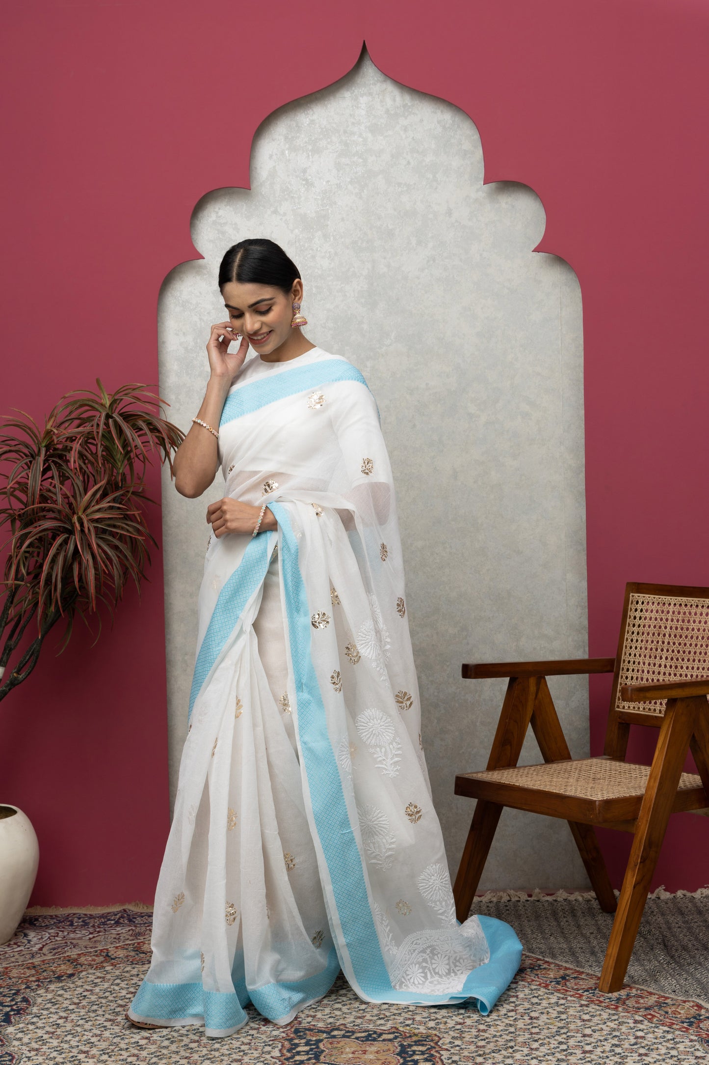Elegant Kota Chanderi Saree with Blouse Piece