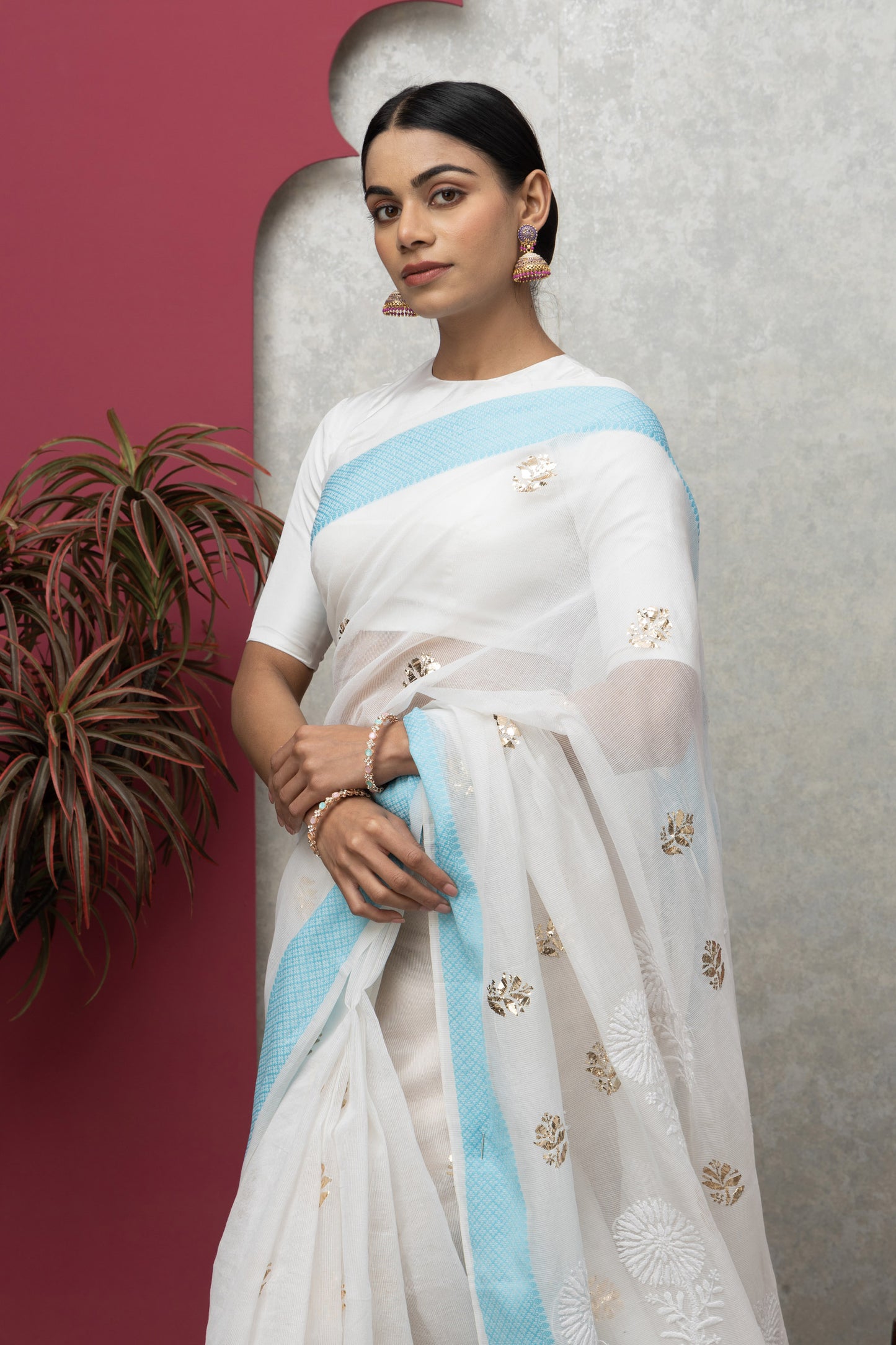 Elegant Kota Chanderi Saree with Blouse Piece