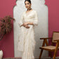 Oragnaza sareewith blouse+multicolour+mukaish