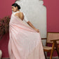 Chanderisilk babypink saree with blouse+chikankari