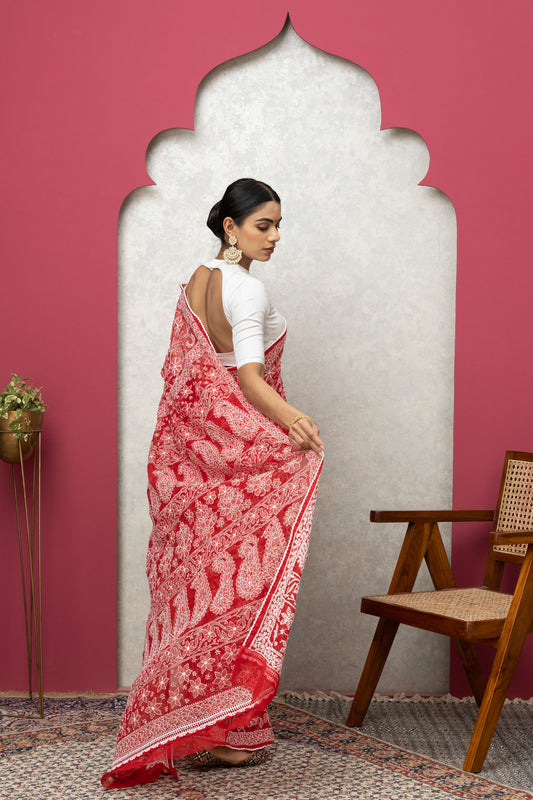 Georgette 50/50-Saree