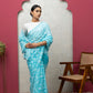 Georgette 50/50-Saree BLUE