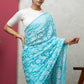 Georgette 50/50-Saree BLUE