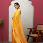 Chanderi Silk Orange Saree with Blouse
