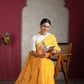 Chanderi Silk Orange Saree with Blouse