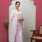 Mauve Chanderi Saree with Blouse