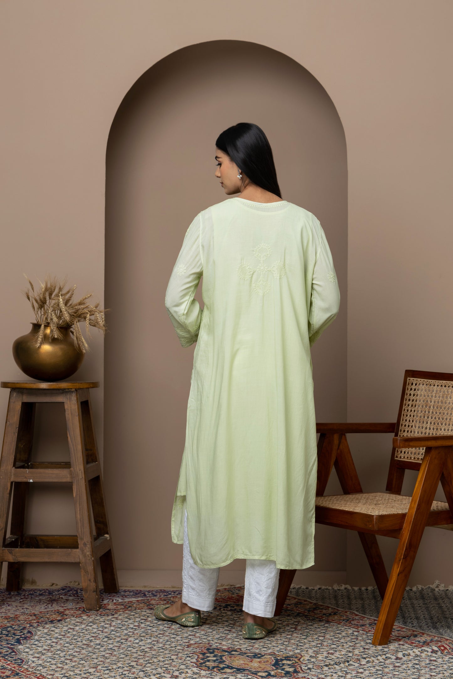 Green Mul Cotton Kurti