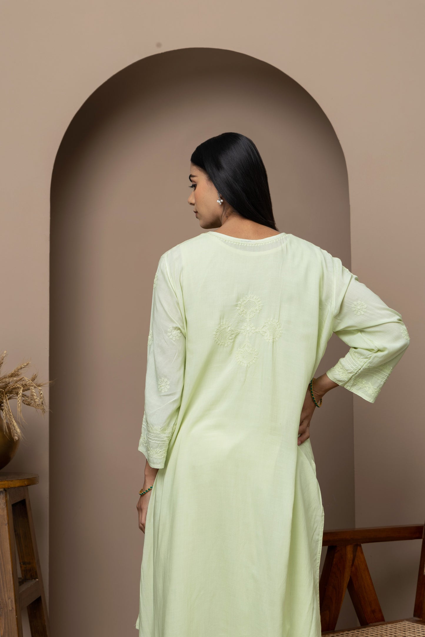 Green Mul Cotton Kurti