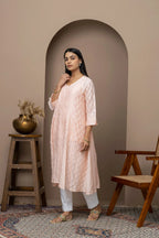 Pastel Yellow Chikankari Cotton Kurti – Elegant Handcrafted Lucknowi Embroidery