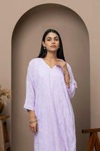 Green Mul Cotton Kurti with Jaali Work – Lightweight & Elegant