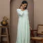 Blue Cotton Angrakha Kurti