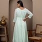 Blue Cotton Angrakha Kurti