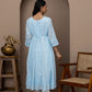 Blue Angrakha Kurti