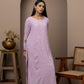 Pink Georgette Full Jaal Kurti with Slip
