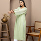 Green Georgette Full Jaal Kurti With Slip