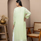 Green Georgette Full Jaal Kurti With Slip