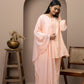 Peach Chanderi silk kurti+pant