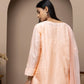 Peach Chanderi silk kurti+pant