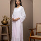 Baby pink georgette ombre kurti with slip+sequience