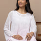 Baby pink georgette ombre kurti with slip+sequience