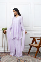 Elegant Stitched Kurti Sharara Set