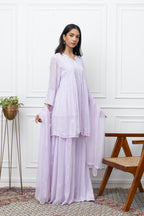 Elegant Stitched Kurti Sharara Set