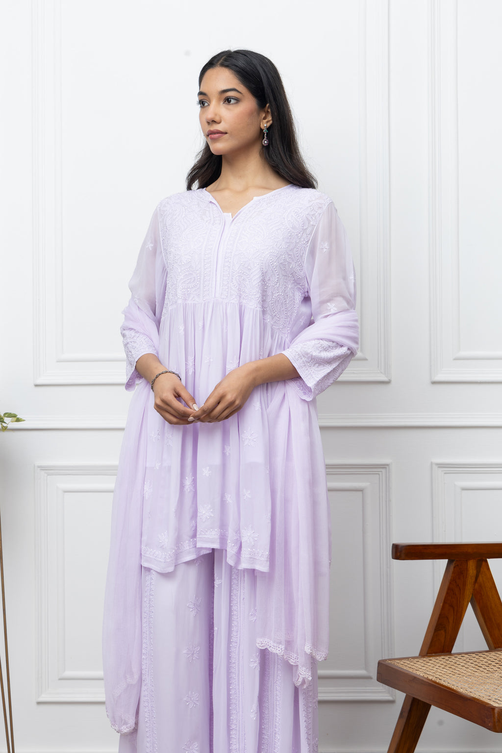 Elegant Stitched Kurti Sharara Set