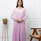 Lilacombre+georgette anarkalli