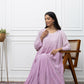 Lilacombre+georgette anarkalli