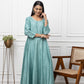 Chanderi Green Anarkali