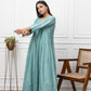 Chanderi Green Anarkali