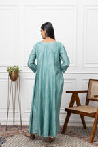Sea Green Chikankari Anarkali – Timeless Grace