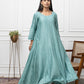 Chanderi Green Anarkali