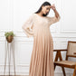 Beige ombere+georgette anarkalli