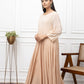 Beige ombere+georgette anarkalli