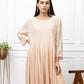 Beige ombere+georgette anarkalli