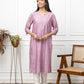 Violet Chanderi Silk Kurti