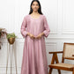Chanderi Peach Anarkali
