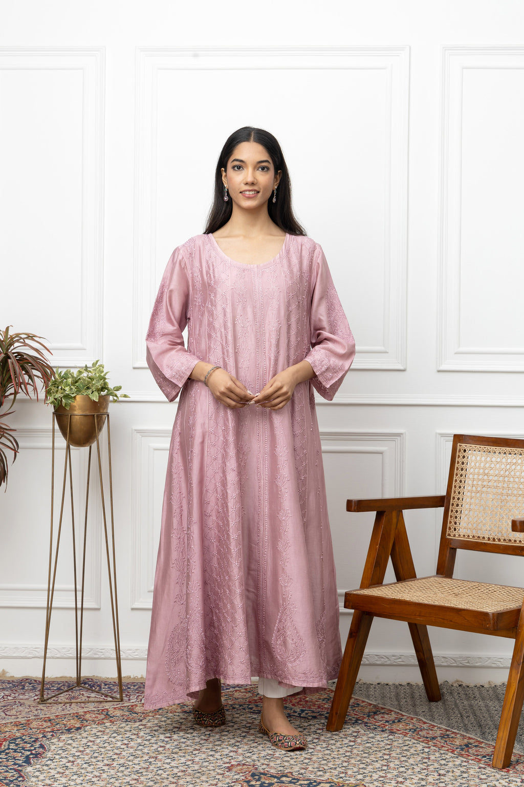 Purple Chanderi Anarkali – Soft Elegance in Every Flow