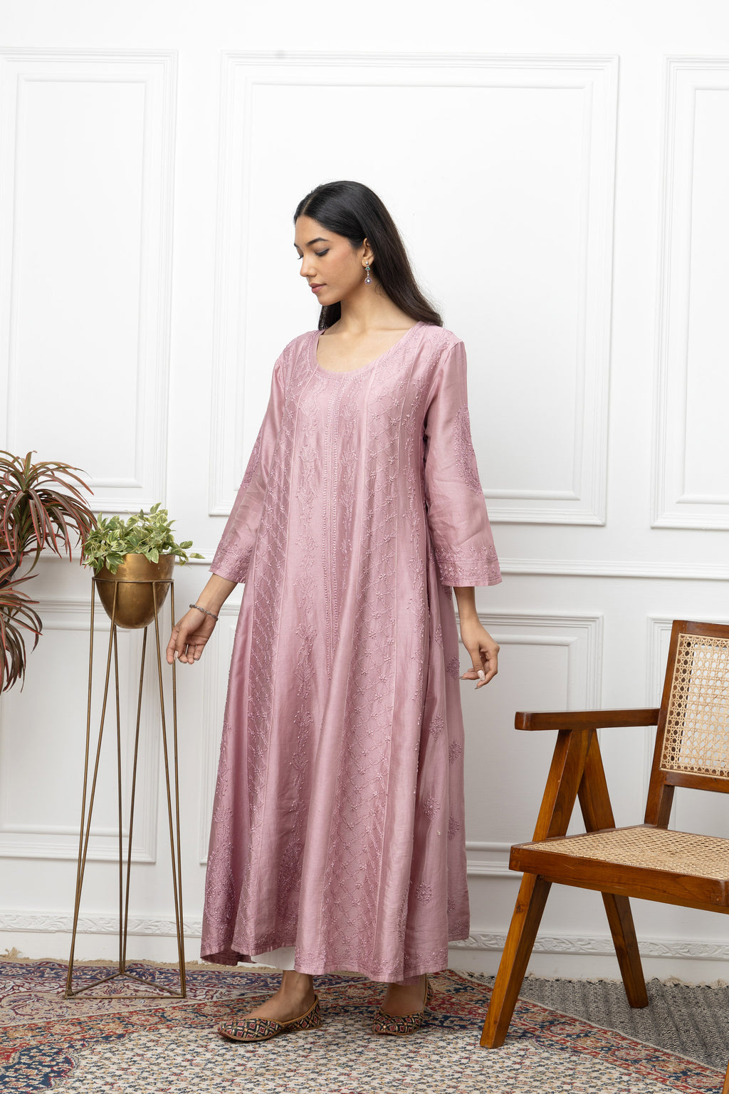Purple Chanderi Anarkali – Soft Elegance in Every Flow