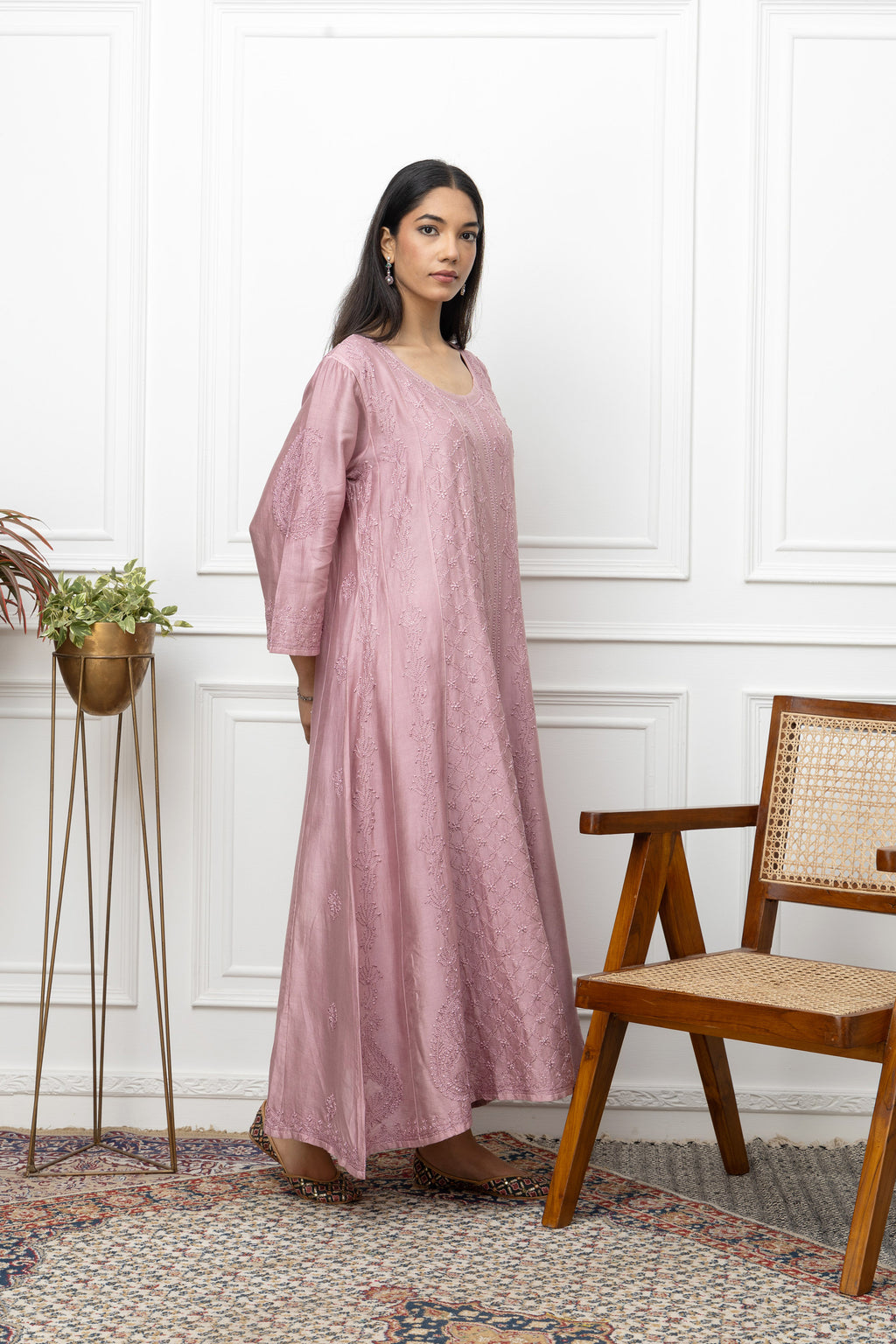 Purple Chanderi Anarkali – Soft Elegance in Every Flow