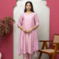 Silk Chanderi Pink Full Suit