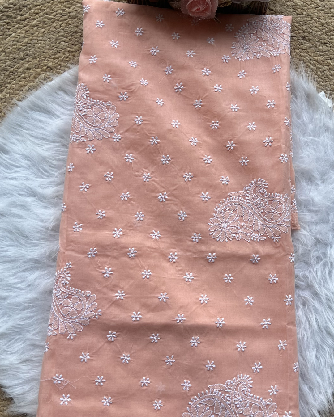 Cotton Chikankari Saree with Blouse | Lucknow Chikankari Gurgaon