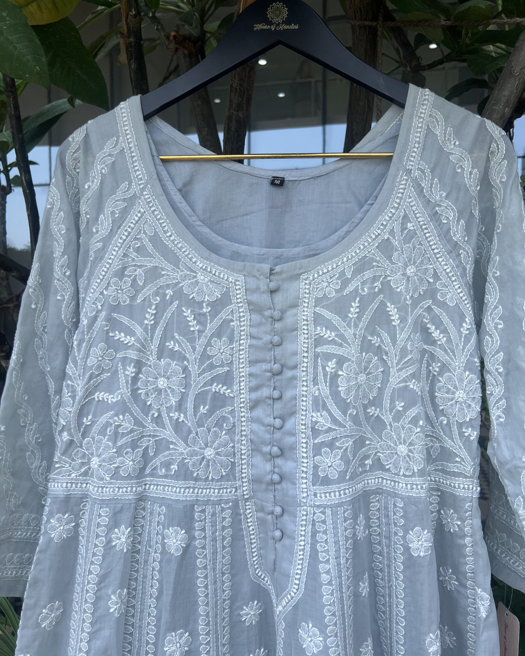 Chikankari Anarkali Kurta | Lucknow Chikankari Gurgaon